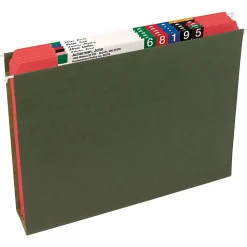 SmeadĀ® File Folders, Letter Size, Straight Cut, Red, Box Of 100