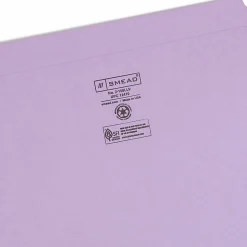 Smead® File Folders, Letter Size, Straight Cut, Lavender, Box Of 100