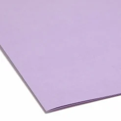 Smead® File Folders, Letter Size, Straight Cut, Lavender, Box Of 100