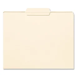 Smead® File Folders, Letter Size, 1/3 Cut, Center Tab Cut, Manila, Box Of 100