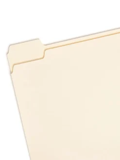 Smead® File Folders, Letter Size, 1/5 Cut, Manila, Pack Of 100