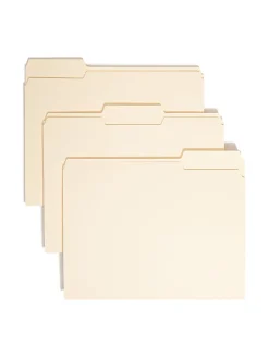 SmeadĀ® File Folders, Letter Size, 1/3 Cut, Manila, Pack Of 100 (10330)