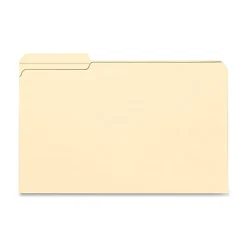 SmeadĀ® File Folders, Reinforced Tab, 1/3 Cut, Left Position, Legal Size, Manila, Box Of 100
