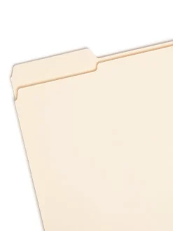 Smead® File Folders, Reinforced Tab, 1/3 Cut, Left Position, Letter Size, Manila, Box Of 100