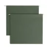 Smead® Hanging Box-Bottom File Folders, 3" Expansion, Letter Size, Standard Green, Box Of 25