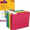 Smead® Hanging File Folders, 1/5-Cut Tab, Letter Size, Assorted Primary Colors, Box Of 25 (64059)