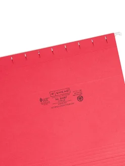 SmeadĀ® Hanging File Folders, Letter Size, Red, Box Of 25 Folders