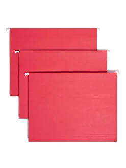 Smead® Hanging File Folders, Letter Size, Red, Box Of 25 Folders