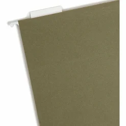 Smead® Hanging File Folders, Letter Size, 100% Recycled, Standard Green, Box Of 25