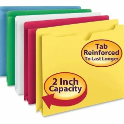Smead® Heavyweight Color File Jackets, Letter Size, 2