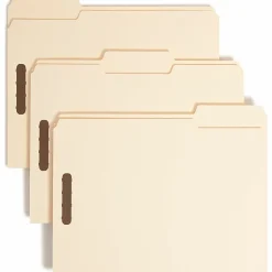 SmeadĀ® Heavyweight Manila Fastener Folders, Letter Size, Pack Of 50