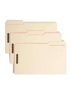 Smead® Heavyweight Manila Fastener Folders, Legal Size, Pack Of 50