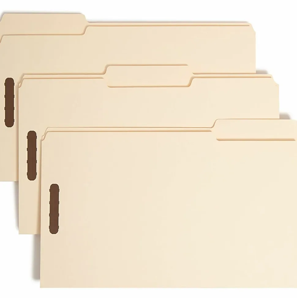 Smead® Heavyweight Manila Fastener Folders, Legal Size, Pack Of 50