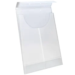 Smead 2-Hole Punched Poly Retention Jacket, Letter/Legal, Clear, Box of 24