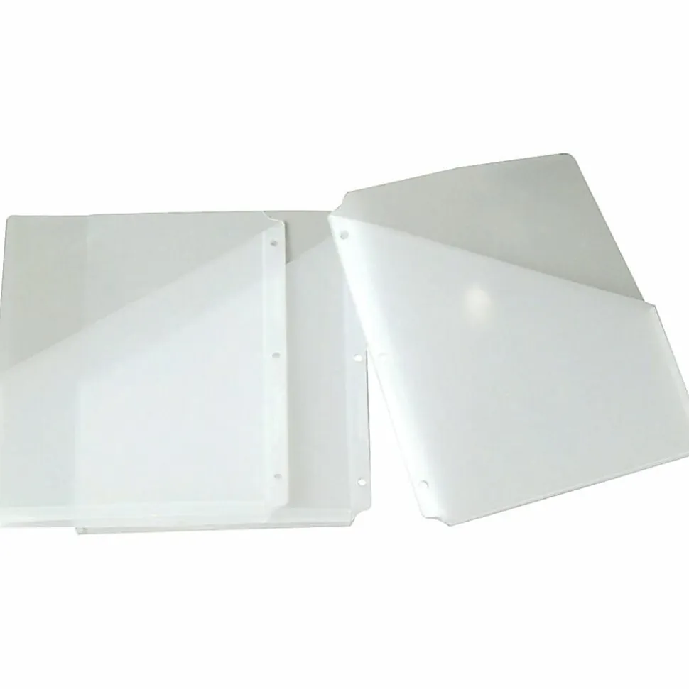Smead® Inndura 3-Hole Poly Slash Jackets, 9 1/4" x 11 1/4", Clear, Pack Of 5