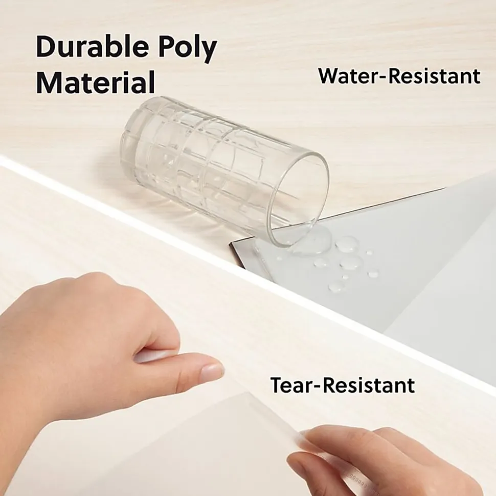 Smead® Inndura 3-Hole Poly Slash Jackets, 9 1/4" x 11 1/4", Clear, Pack Of 5