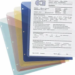 Smead® Inndura 3-Hole Poly Slash Jackets, 9 1/4