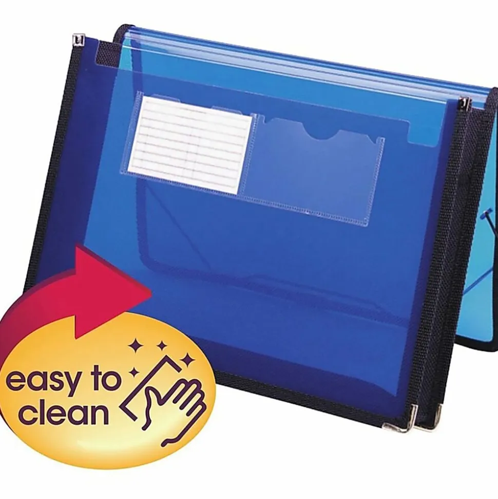 Smead® Inndura UltraColor Expanding Wallet, Letter Size, 5 1/4" Expansion, Blue