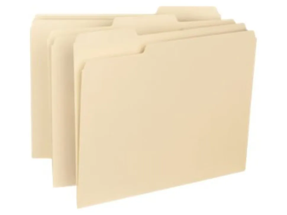 Smead® Interior Folders, 1/3 Cut, Letter Size, Manila, Box Of 100