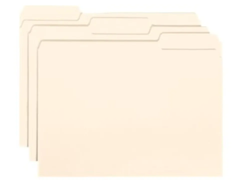 Smead® Interior Folders, 1/3 Cut, Letter Size, Manila, Box Of 100