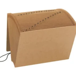 Smead® Kraft Expanding File With Flap, 1-31, Letter Size (8 1/2" x 11"), Brown