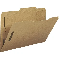 Smead® Kraft Fastener Folders, 2/5 Cut, Legal Size, Kraft, Box Of 50