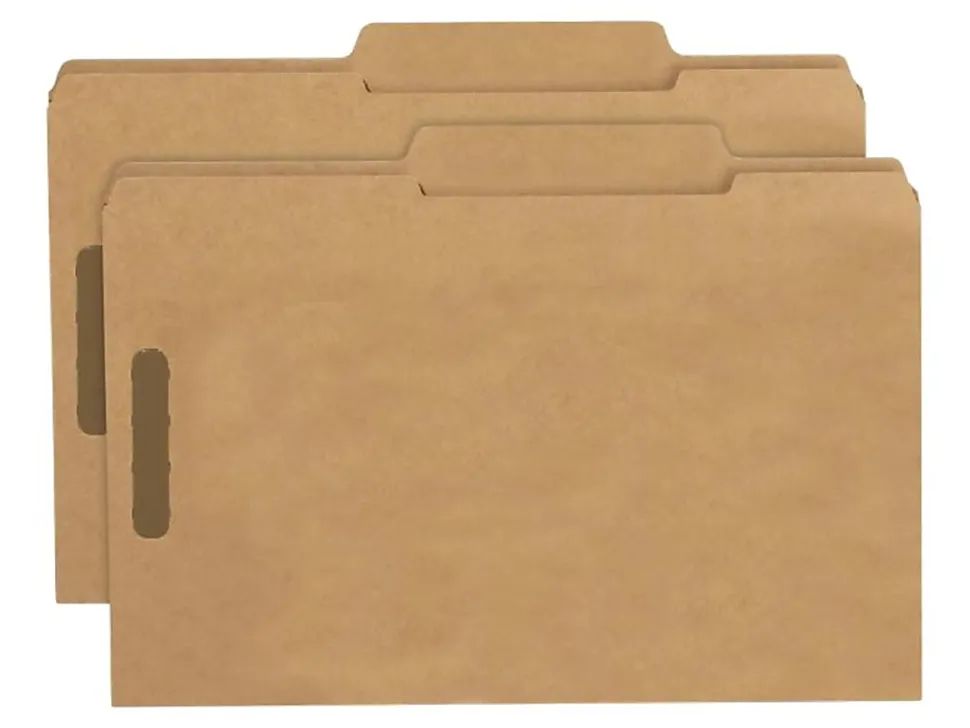 Smead® Kraft Reinforced Tab Fastener Folders, 3/4" Expansion, 8 1/2" x 14", Legal, Brown, Box of 50