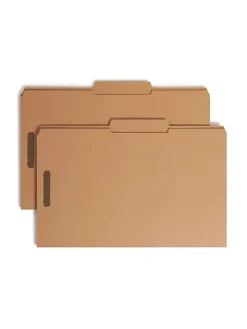 Smead® Kraft Reinforced Tab Fastener Folders, 3/4