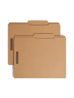 Smead® Kraft Reinforced Tab Fastener Folders, 3/4