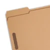 Smead® Kraft Reinforced Tab Fastener Folders, Letter Size, 1/3 Cut, Pack Of 50