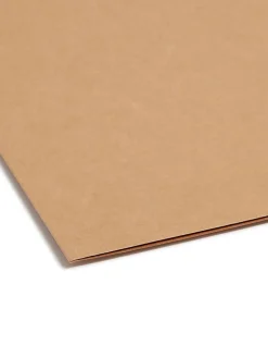 Smead® Kraft Reinforced Tab Fastener Folders, Letter Size, 1/3 Cut, Pack Of 50
