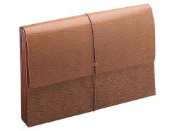 Smead® Leather-Like Expanding Wallet, Legal Size, 30% Recycled, Brown