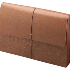 Smead® Leather-Like Expanding Wallet, Legal Size, 30% Recycled, Brown