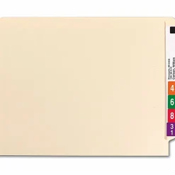 Smead® Manila End-Tab Expanding Folders, 1 1/2