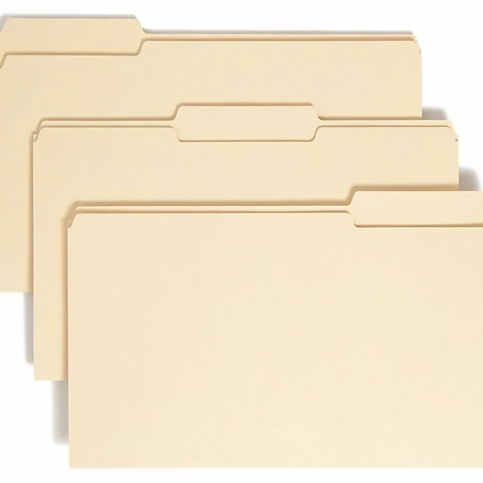 Smead® Manila File Folders, Legal Size, 1/3 Cut, Box Of 100