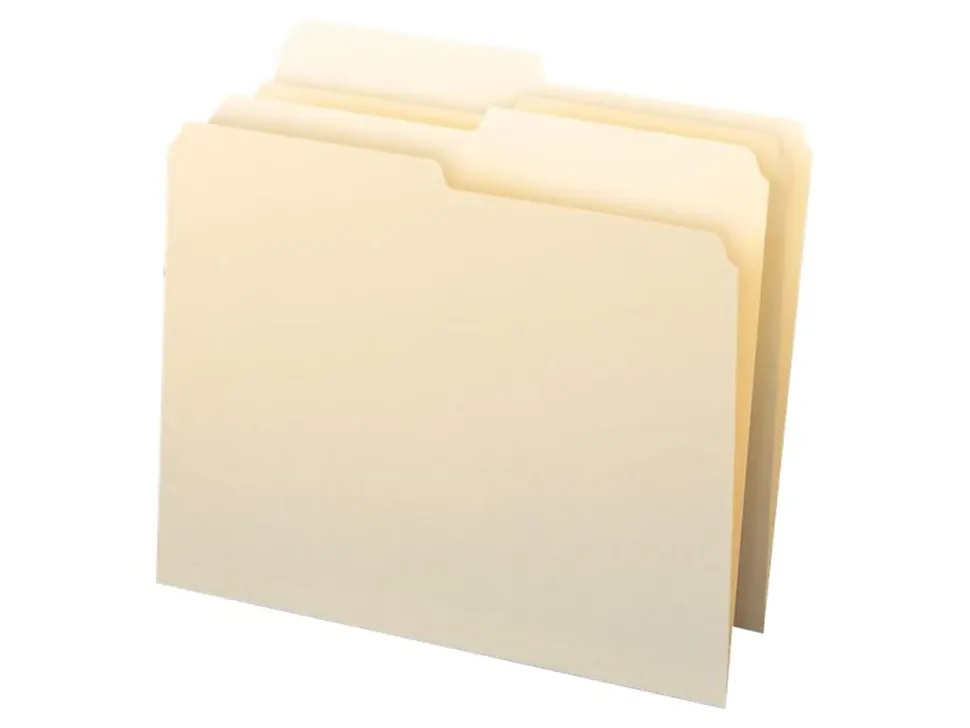 Smead® Manila File Folders, Letter Size, 1/2 Cut, Pack Of 100
