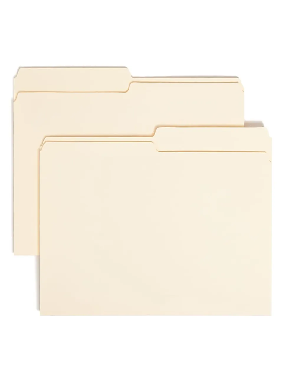 Smead® Manila File Folders, Letter Size, 1/2 Cut, Pack Of 100
