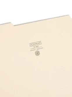 Smead® Manila File Folders, Letter Size, 1/3 Cut, 100% Recycled, Box Of 100