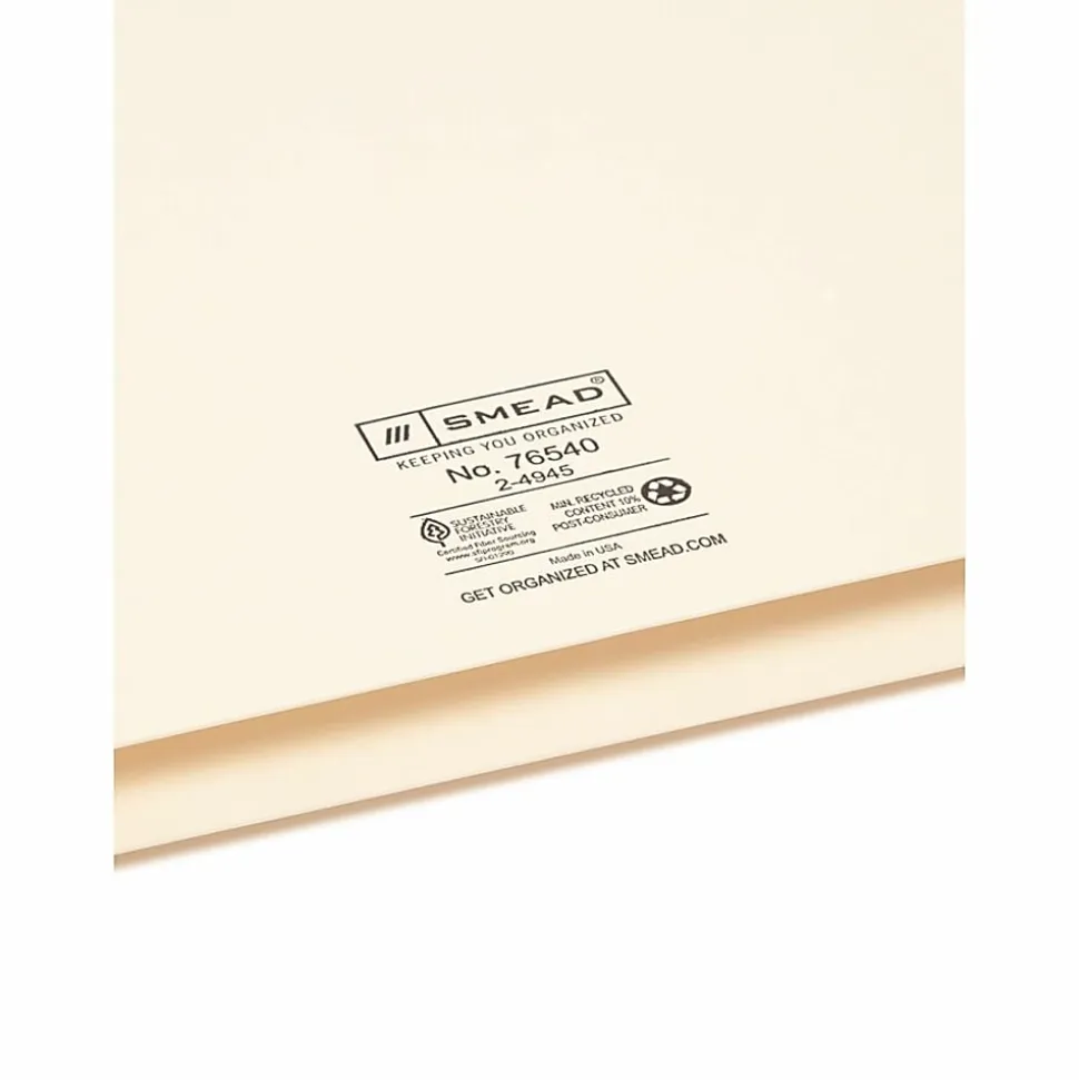 Smead® Manila File Jackets, 1 1/2” Expansion, Legal Size, Box Of 50