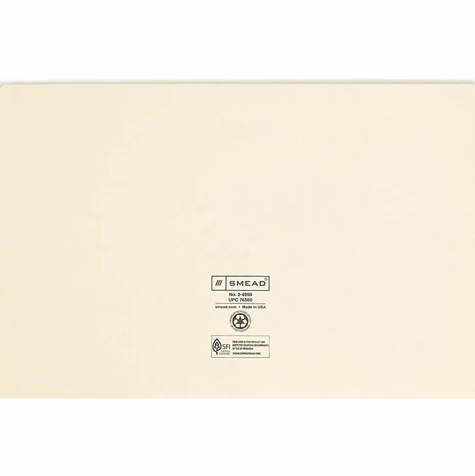Smead® Manila File Jackets, Reinforced Tab, 2” Expansion, Legal Size, Box Of 50 (76560)