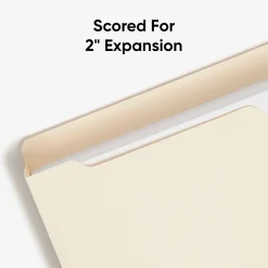 Smead® Manila File Jackets, Reinforced Tab, 2” Expansion, Legal Size, Box Of 50 (76560)