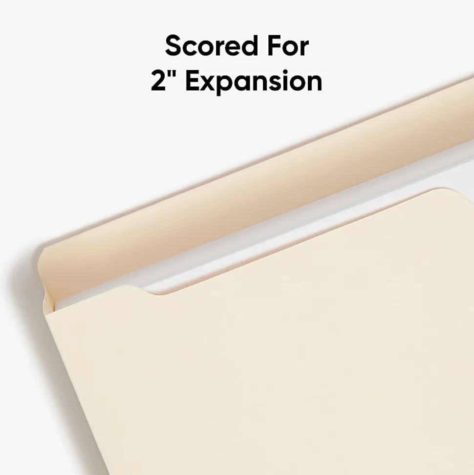 Smead® Manila File Jackets, Reinforced Tab, 2” Expansion, Legal Size, Box Of 50 (76560)