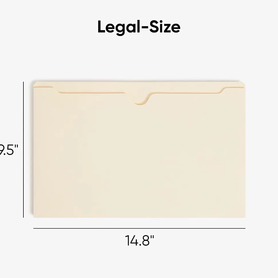 Smead® Manila File Jackets, Reinforced Tab, 2” Expansion, Legal Size, Box Of 50 (76560)