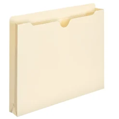 Smead® Manila File Jackets, Reinforced Tab, 1 1/2” Expansion, Letter Size, Box Of 50