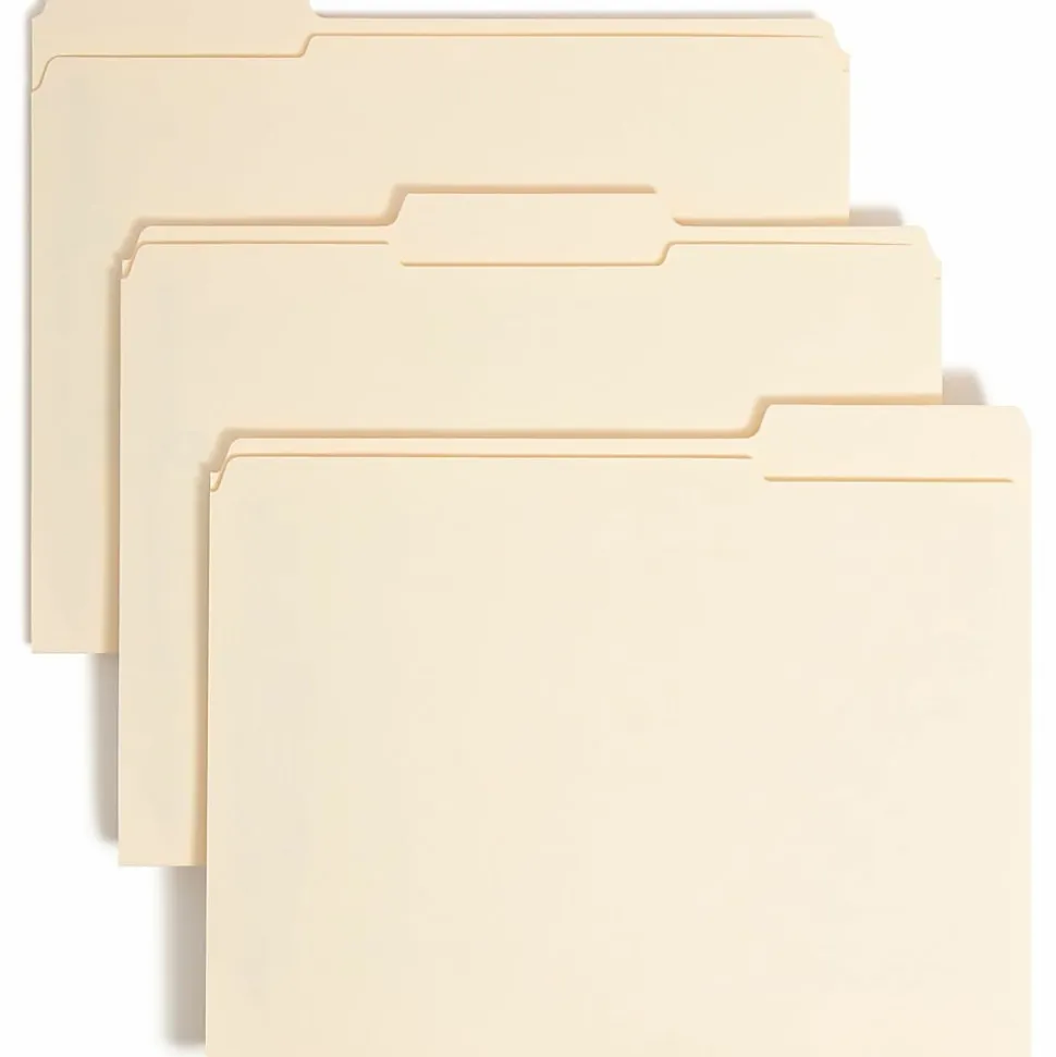 Smead® Manila Folders With SafeSHIELD® Coated Fasteners, Letter Size, Box Of 50