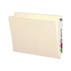 Smead® Manila Reinforced End-Tab Folders, 9"H, Straight Cut, Letter Size, Pack Of 100