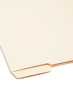 Smead® Manila Reinforced End-Tab Folders, 1/3 Cut, Letter Size, Pack Of 100