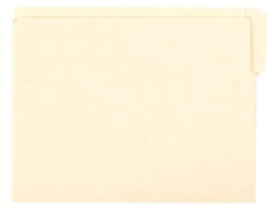 Smead® Manila Reinforced End-Tab Folders, 1/3 Cut, Letter Size, Pack Of 100