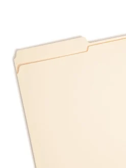 Smead® Manila Reinforced Tab Fastener Folders, Legal Size, 1/3 Cut, Pack Of 50