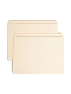 Smead® Manila Reinforced Tab Fastener Folders, 3/4" Expansion, 8 1/2" x 11", Letter, Manila, Box of 50